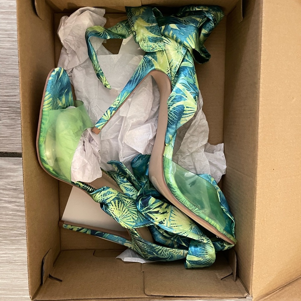 New Tropical Green Stiletto Heels